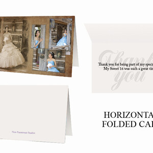 Horizontal Folded Announcement Card