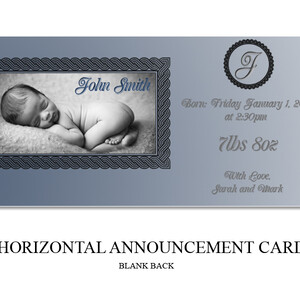 Horizontal 4x8 Announcement Card