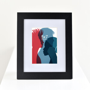 5x7 to 8x10  Langford Wood Frame Black with matte