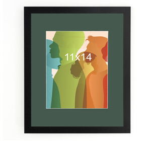 11x14 to 16x20  Langford  Frame with a GREEN matte