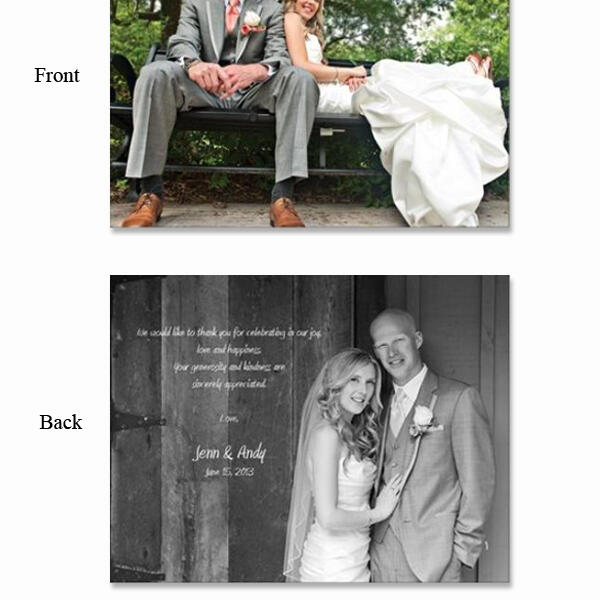 Horizontal Postcard Thank You Card